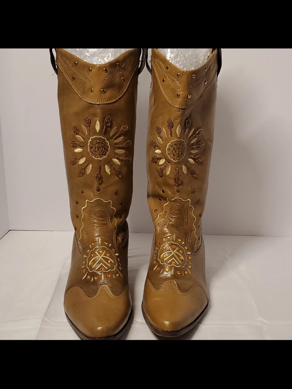 Naughty Monkey Yee Haw Cowboy Western Boot Leather Embroidered